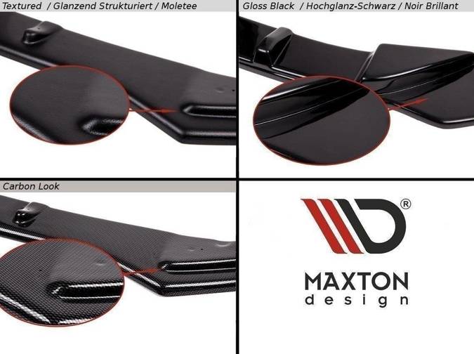 Dokładki progów Maxton Audi S4 / A4 S-Line B9 (czarny połysk)