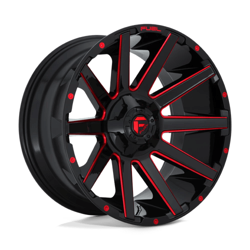 Felgi aluminiowe 24" Fuel Contra 24x12 ET-44 5x127/139,7 Gloss Black Red Tinted Clear