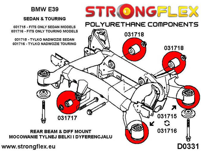 Kompletny zestaw zawieszenia E39 Touring SPORT BMW Seria 5 IV (95-03) E39 E39 (95-03) Touring
