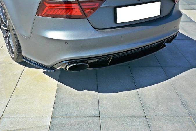 Splitter tylny srodkowy Maxton Audi RS7 Polift (czarny połysk)