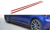 Dokładki progow Maxton V2 Volkswagen Golf MK7 R Polift (czerwony)